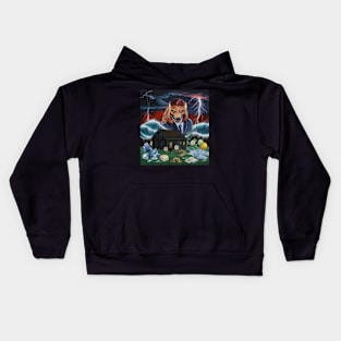 AI generated Pangolin nightmare Kids Hoodie